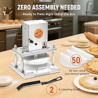 Machine à presser la pâte électrique ronde de 22 cm, plaque de qualité alimentaire antiadhésive, machine à faire des pizzas, des tortillas, des crêpes, des chapatis, des rotis pour la maison