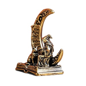 1 unidad Nueva Estatuilla <span class=keywords><strong>de</strong></span> Gato Bruja Lunar <span class=keywords><strong>de</strong></span> Latón y Cobre, Adorno <span class=keywords><strong>de</strong></span> Escritorio, Venta al por Mayor - Product Image 4