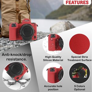 Étui pour appareil photo Z6, Z6II, <span class=keywords><strong>Z7</strong></span>, Z7II - Étui de protection en silicone pour reflex numérique, cage détachable, antichoc, anti-poussière - Product Image 2