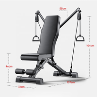 Banc de musculation réglable PINJIAN pour haltères, presse et sit-up, avec logo personnalisé pour l'haltérophilie