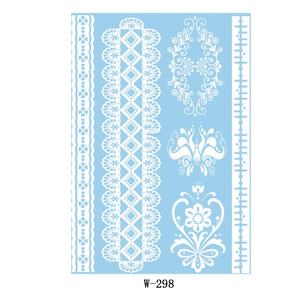 Nouveaux autocollants de <span class=keywords><strong>tatouage</strong></span> temporaire en papier dentelle florale noir et blanc, pour mariage, mariée, imperméables, personnalisables, impression par transfert d'eau, <span class=keywords><strong>bras</strong></span> - Product Image 6