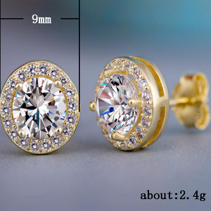 Sang Trọng Sáng Tạo Rose <span class=keywords><strong>Gold</strong></span> Plated Vòng Hình Vuông Bông Tai Cho Phụ Nữ Pha Lê Zircon Kim Cương Stud Earringsgeh0048 - Product Image 5