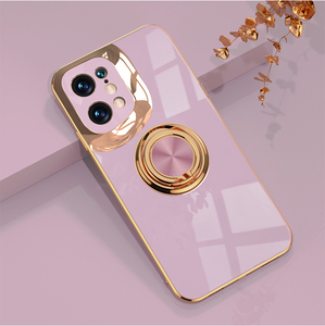 Cubierta protectora de teléfono TPU de silicona fina a prueba de golpes galvanizada con soporte de anillo 360 <span class=keywords><strong>para</strong></span> <span class=keywords><strong>OPPO</strong></span> Find X5 X3 Pro Reno8 Pro A96 - Product Image 5