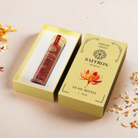 Fioles d'Emballage en Verre à Safran Premium Personnalisées 1g 2g 3g 5g, Tubes en Verre Borosilicate avec Bouchon en Bambou et Boîte Cadeau