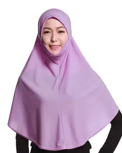 Groothandel Mooie Instant Tudung Maleisië Vrouwen Klaar Te Dragen Hijab Khimar Lange Amira Hijab