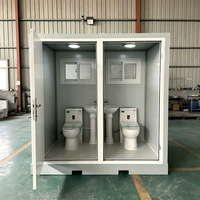 Contenedor de Baño Móvil de Estructura de Acero Moderna y de Lujo con Diseño Transpirable para Uso en Exteriores y Parques