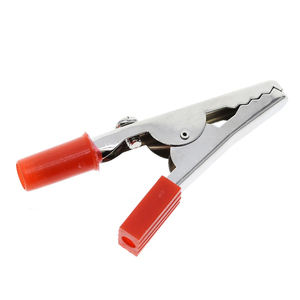 1 סט תנין מבודד סט קליפים פלסטיק כבל עופרת בדיקות אלליגטור קליפים קליפסים קליקים 52 מ "מ אורך + תקע בננה 4 מ" מ - Product Image 3