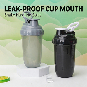 Gobelet de sport personnalisé avec logo, vente en gros, gobelet cadeau, anti-fuite, pour protéines en poudre, milkshake, 400 ml - Product Image 2
