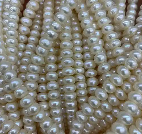 cultured button pearl beads for jewelry