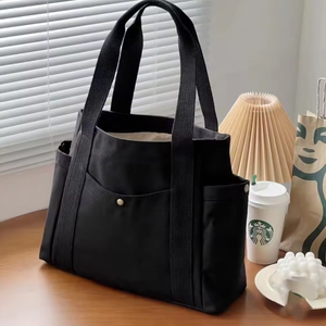 Bolsas de hombro al por mayor de alta calidad, bolsas de compras reutilizables de lona de algodón, bolsas de lona de gran capacidad personalizadas con logotipos - Product Image 6