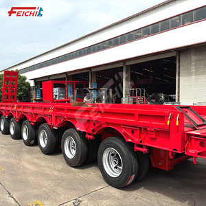 <span class=keywords><strong>Semi</strong></span>-<span class=keywords><strong>remorque</strong></span> surbaissée à col de cygne FeiChi 10 essieux 80 tonnes pour conteneurs en acier, charge lourde, avec échelle mécanique - Product Image 2