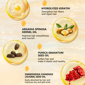 Shampooing Vegan Bio à l'Huile d'Argan et Biotine, Kératine Nourrissante, Nettoyant en Profondeur, Hydratant, Anti-Dessèchement, Lissant, Format Voyage - Product Image 3