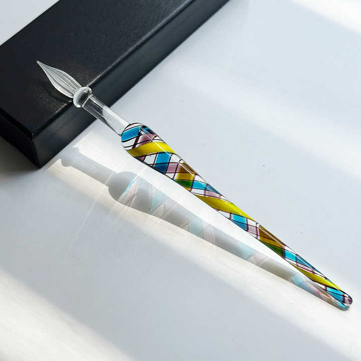 Factory Custom Stained Glass Window Style Colorful Glass Pen| Alibaba.com