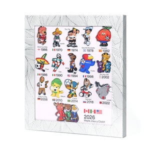 Colección de Mascotas de la Copa Mundial de la FIFA 1966-2026, 16 Piezas de Cuentas de PVC, Adornos Decorativos para Refrigerador, Coleccionables - Product Image 4
