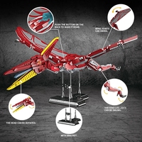 Bloques de Construcción FC6205, Película de Dinosaurios Jurásicos, Parque de Animales, Modelo de Pterodáctilo, Ladrillos de Juguete para Niños, Regalos
