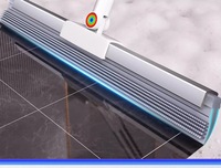 Balai magique multifonctionnel en silicone avec poignée en acier inoxydable, raclette à eau pour sols humides et secs, nettoyage des carreaux de salle de bain