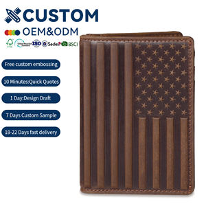 <span class=keywords><strong>Portafoglio</strong></span> <span class=keywords><strong>Verticale</strong></span> in Pelle Pieno Fiore con Logo Personalizzato Gratuito, Porta Carte di Credito per Uomo con Finestra per Documento d'Identità e Protezione RFID - Product Image 1