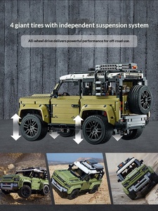 Bloques <span class=keywords><strong>de</strong></span> Construcción <span class=keywords><strong>de</strong></span> Plástico Compatibles con Vehículos Todoterreno Land Rover Defender, Juguete <span class=keywords><strong>de</strong></span> Ensamblaje <span class=keywords><strong>de</strong></span> Auto Deportivo, Regalo Unisex - Product Image 4