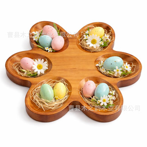 Flower Shaped <b>Picnic</b> Tray <b>Portable</b> Fruit Snack Platter For Outdoor Camping Home Use - Product Image 3