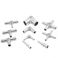 Raccords de soudure pour instruments en acier inoxydable poli forgé certifiés HAL-LOK ISO9001, réducteur en T 3 voies à tête circulaire, diamètre extérieur 1/4''-1''