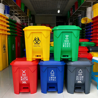 Vente en gros de poubelle à déchets en plastique de 30 L avec pédale pour la cuisine, le bureau, la restauration