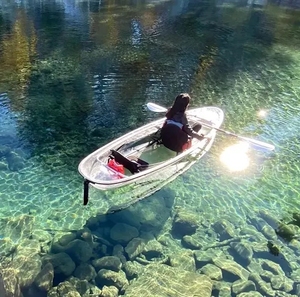 Kayak transparent, bateau transparent, fond transparent, canoë de pêche transparent pour 2 personnes, kayak transparent - Product Image 2