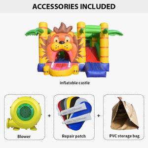 Château Gonflable Commercial à Louer, Combo Lion avec Toboggan pour Fêtes et Événements - Product Image 4