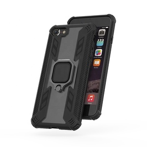 Armure Étui de Téléphone pour iPhone <span class=keywords><strong>SE</strong></span> <span class=keywords><strong>2020</strong></span> Antichoc magnétique Voiture Support De Bague TPU Couverture Arrière - Product Image 5