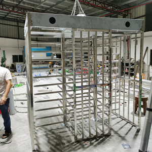 Bảo mật cao đầy đủ chiều cao Cửa quay hai làn cho người đi bộ cổng thép không gỉ kiểm soát truy cập cửa quay - Product Image 4