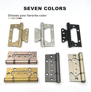Charnières de porte DIVINE <span class=keywords><strong>en</strong></span> acier inoxydable noir robustes de 4 pouces, sans mortaise, installation facile avec mouvement fluide pour chambres et cuisines - Product Image 2