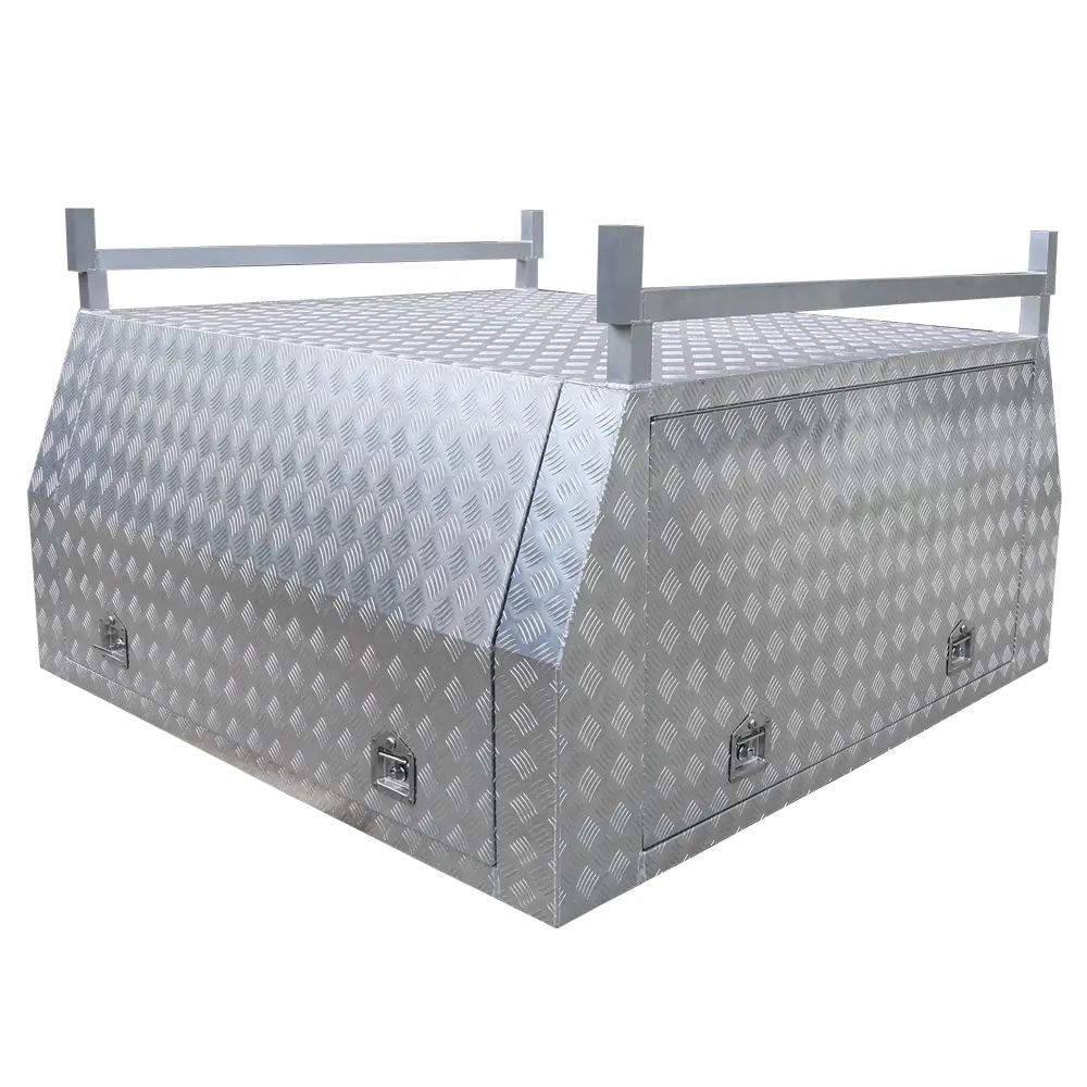 Hoge Kwaliteit Aluminium Checker Plaat Box Waterdichte Trailer Boxen Camper Trailer Box