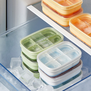 Six Compartment Silicone Ice Tray With Lid Food Grade Cube Mold For Household Refrigerator Storage - Product Image 2
