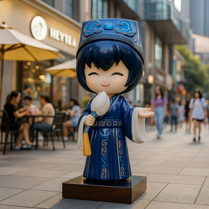 Jingyue - Juego de Esculturas de Robots de Ópera Tradicional China, Cristal Transparente, Decoración del Hogar, Figura Coleccionable, Regalo - Product Image 4