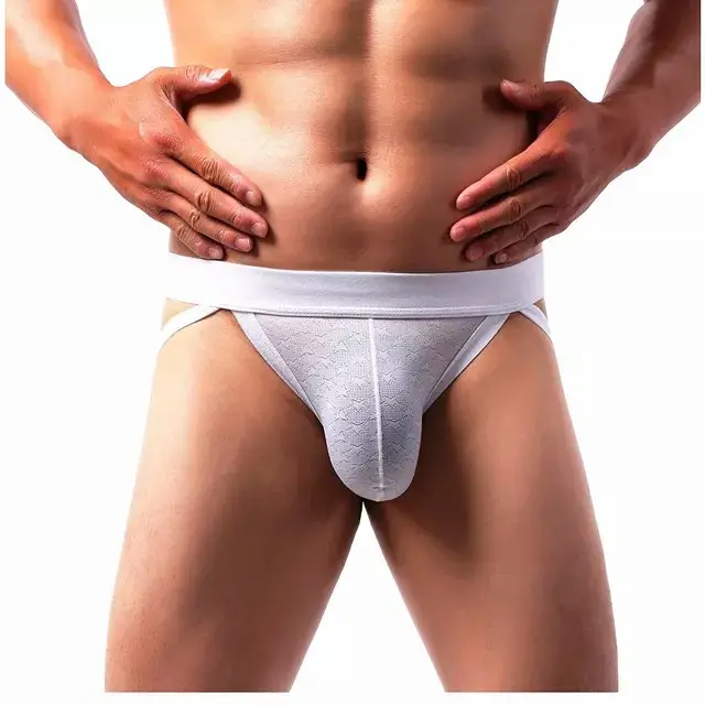 Men's Ice Silk Seamless Thong G String Elastic Low Rise Classic Bikini Athletic Briefs Breathable Underwear