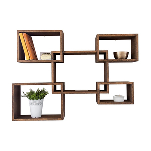 Factory Wood <b>Wall</b> Mounted 98x60cm Large Capacity Classic Painted Flexible Design Custom Logo <b>Storage</b> <b>Rack</b> 5 Piece Set Home - Product Image 1