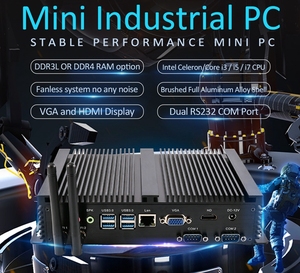 11Th Gen Fanless Industrial <span class=keywords><strong>Computer</strong></span> Dual RS232 COM RAM 8GB 256GB SSD <span class=keywords><strong>Core</strong></span> I7-10710U 1165G7 Linux Mini tertanam kotak PC Mount - Product Image 3