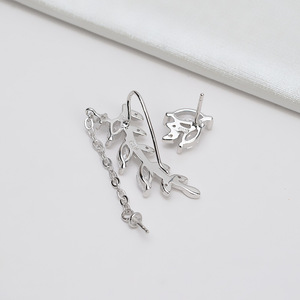 Pendientes Coreanos de Plata S925, Estilo Song Hye Kyo, Pequeños Pendientes de Doble Cuentas, Accesorios de Joyería DIY, Pendientes Colgantes de Moda 950 - Product Image 3