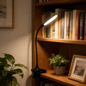 Lámpara LED de noche para lectura, lámpara de mesa con protección para los ojos, lámpara de escritorio ajustable con clip, flexible, para estudio, dormitorio, lectura con batería - Product Image 3