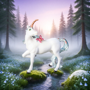 yxs Licorne, bestie divine, esprit, cheval et créature volante, animaux mythologiques de conte de fées pour enfants, simulation transfrontalière - Product Image 2