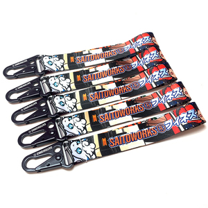 Logotipo personalizado Japão Cartoon Anime Sublimação Impresso Curto Poliéster Pulso Lanyard Keychain Com Eagle Hook - Product Image 2
