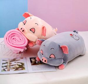ราคาถูกการ์ตูนสัตว์หมูเมาส์หมอนผ้าห่ม2 In 1หมอนผ้าห่มชุด - Product Image 3