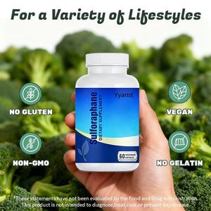 Complément alimentaire pour adultes en marque propre, capsules de sulforaphane de graines de brocoli naturelles pour la santé immunitaire, détoxification du foie, aliments santé - Product Image 4