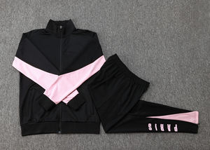 Combinaison d'entraînement à manches courtes rétro imprimée avec fermeture éclair intégrale, séchage rapide, automne-hiver, uniforme de compétition des clubs européens de Paris 24/25 - Product Image 5