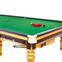 Table de billard standard internationale à 6 poches, tissu en laine verte, usage professionnel pour les matchs