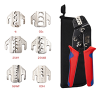Kit d'outils de sertissage de câbles solaires en acier au carbone robuste A-2546B+LS, avec jeu d'entretoises OEM, outil manuel et mallette pour l'installation de panneaux photovoltaïques