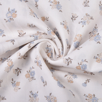 Kain Katun 100% 60s 95gsm 150cm Motif Bunga Cetak Digital Langsung Ringan untuk Gaun Musim Panas Blus Atasan Pakaian Anak-anak