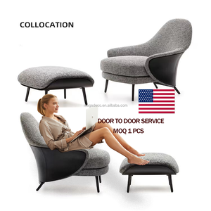 DONSUN Design moderne Tissu microfibre Chaise de <span class=keywords><strong>salon</strong></span> de loisir Mobilier de maison Fauteuil Angie - Product Image 1