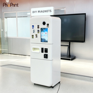 Machine photomaton à impression instantanée compatible SLR avec structure métallique et connectivité multi-protocoles pour cartes photo personnalisées avec aimants - Product Image 1