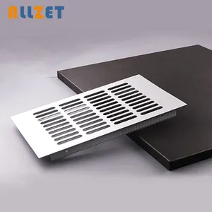 Allzet Penutup Kisi-kisi Ventilasi Udara Kabinet Dapur, Perangkat Keras Aluminium Disesuaikan untuk Laci Dapur