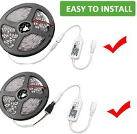 Contrôleur WiFi intelligent OHANEE DC 12V 24V pour bande LED monochrome avec variateur de lumière, application mobile et commande vocale Alexa pour LED SMD 2835 5050